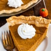 slice of pumpkin pie