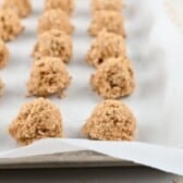 process shot of pumpkin spice oatmeal cookies.